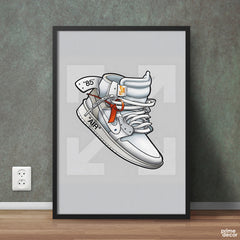 Air Jordan in Off White| Sports Poster Wall Art