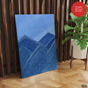 Beautiful Abstract Portrait Of Blue Mountains Art | Abstract Nature Artwork #00394 - Prime Décor
