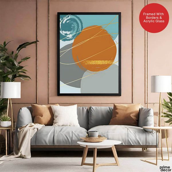 Colorful Abstract Paint Stroke Art Over White Background | Abstract Office Artwork #00397 - Prime Décor