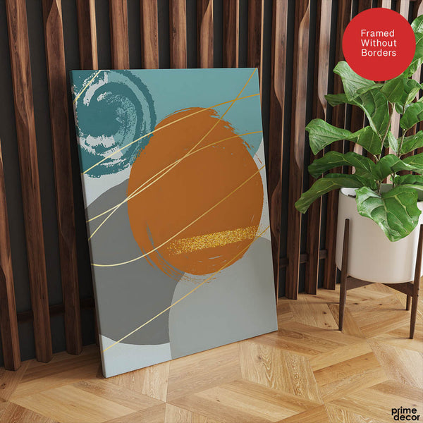 Colorful Abstract Paint Stroke Art Over White Background | Abstract Office Artwork #00397 - Prime Décor