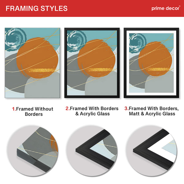 Colorful Abstract Paint Stroke Art Over White Background | Abstract Office Artwork #00397 - Prime Décor