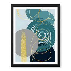 Colorful Abstract Paint Stroke Art Over White Background | Abstract Office Artwork #00398 - Prime Décor