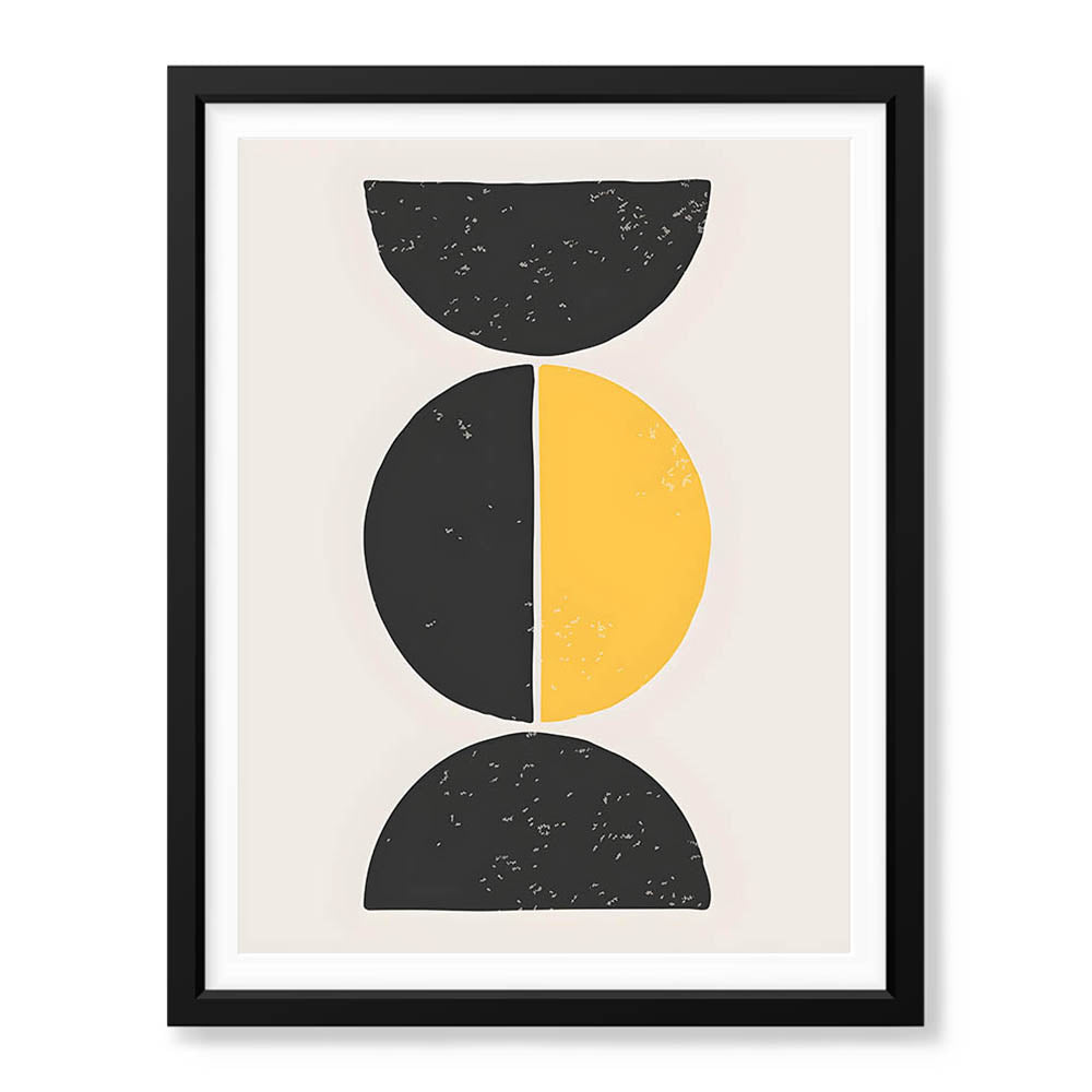 Black & Gold Abstract Art Over White Background | Abstract Office Artwork #00399 - Prime Décor