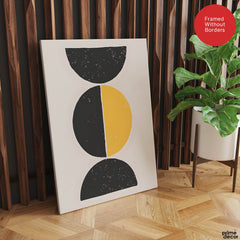 Black & Gold Abstract Art Over White Background | Abstract Office Artwork #00399 - Prime Décor