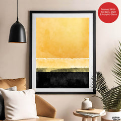Black & Gold Color Shades Abstract Art Design | Abstract Office Artwork #00404 - Prime Décor