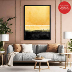 Black & Gold Color Shades Abstract Art Design | Abstract Office Artwork #00404 - Prime Décor