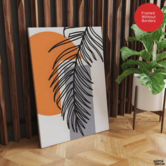 Black & Brown Floral Abstract Art Over White Background | Abstract Floral Artwork #00405 - Prime Décor