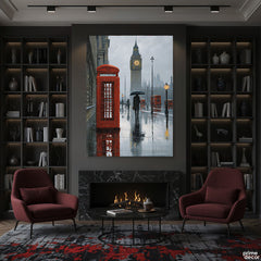 Quiet Moments in Westminster Cityscape (Single Panel) Digital Painting Wall Art