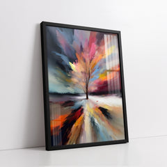 Seasons of the Soulful Tree Impasto Style (Single Panel) Digital Painting Wall Art