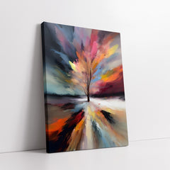 Seasons of the Soulful Tree Impasto Style (Single Panel) Digital Painting Wall Art