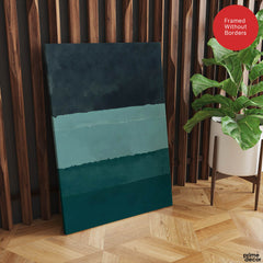 Blue & Green Color Shades Abstract Design | Abstract Office Artwork #00412 - Prime Décor