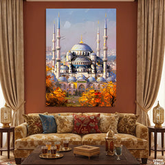 Abstract Hagia Sophia Ottoman Architecture (Single Panel) Digital Painting Wall Art