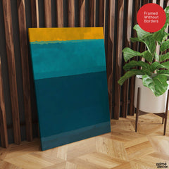 Blue Green & Gold Color Shades Abstract Design | Abstract Office Artwork #00413 - Prime Décor