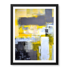 Black & Gold Color Shades Abstract Design | Abstract Office Artwork #00414 - Prime Décor