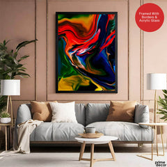 Beautiful Abstract Art With Colorful Paint Art | Abstract Office Artwork #00418 - Prime Décor