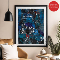 Beautiful Abstract Art With Colorful Paint Art | Abstract Office Artwork #00419 - Prime Décor