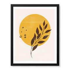 Black & Gold Abstract Floral Art Over White Background | Abstract Floral Artwork #00423 - Prime Décor