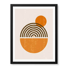 Black & Orange Abstract Art Over White Background | Abstract Office Artwork #00424 - Prime Décor