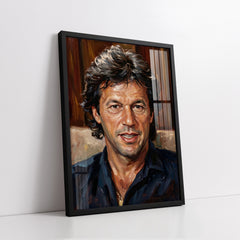 Charismatic Leader Imran Khan Portrait (Single Panel) Digital Painting Wall Art