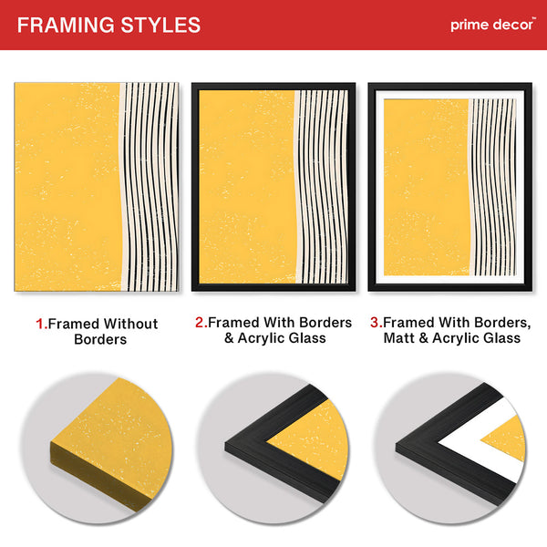 Black & Gold Abstract Line Art Over White Background | Abstract Office Artwork #00431 - Prime Décor