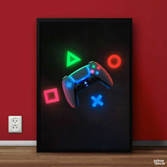 Ps4 Neon Colors vol 2 | Games Poster Wall Art - Prime Décor