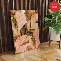 Beautiful Abstract Leaves Art Over White Background | Abstract Floral Artwork #00433 - Prime Décor