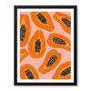 Black & Orange Abstract Fruit Seeds Design Over Beige Background | Abstract Floral Artwork #00435 - Prime Décor