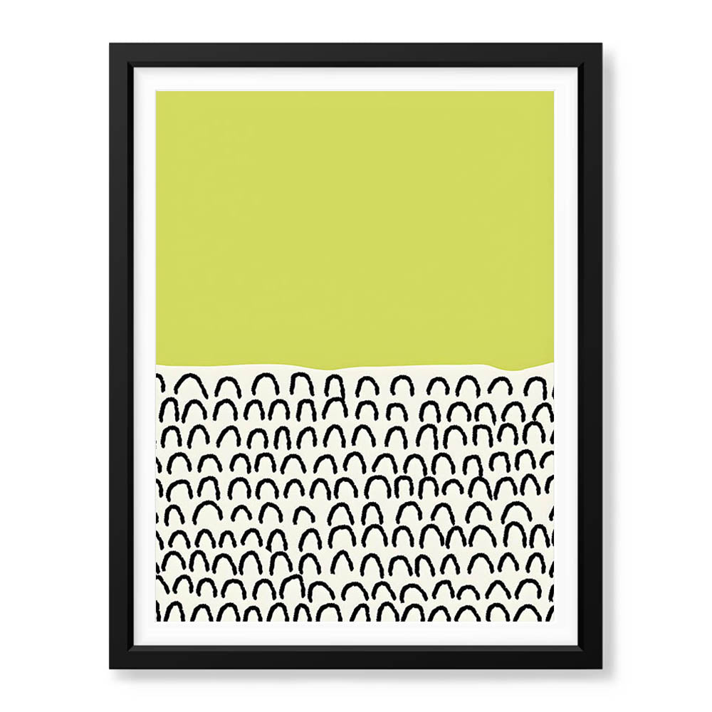 Black & Green Abstract Design Over White Background | Abstract Office Artwork #00440 - Prime Décor