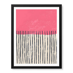 Black & Pink Abstract Design Over White Background | Abstract Office Artwork #00442 - Prime Décor