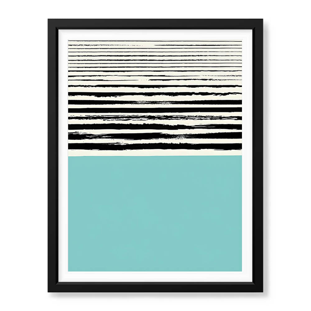 Black & Blue Abstract Design Over White Background | Abstract Office Artwork #00444 - Prime Décor