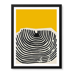 Black & Yellow Abstract Design Over White Background | Abstract Office Artwork #00446 - Prime Décor