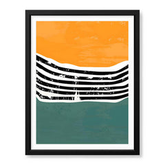 Black Gold & Green Abstract Design Over White Background | Abstract Office Artwork #00448 - Prime Décor