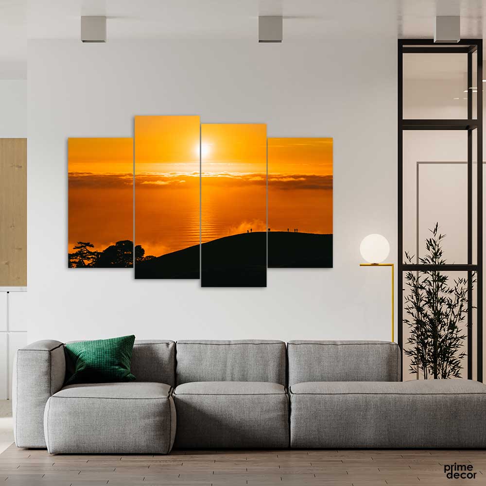 Building a Morning Routine (4 Panel) Nature Wall Art - Prime Décor