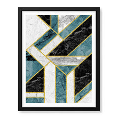 Colorful Abstract Geometric Shapes Over White Background | Abstract Office Artwork #00474 - Prime Décor