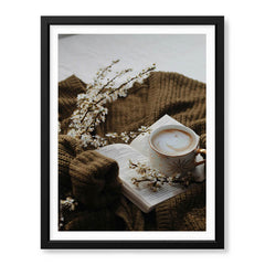 Beautiful Cup Of Tree With Flowers On A Table | Abstract Fashion Artwork #00479