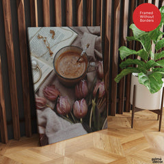 Beautiful Cup Of Tree With Flowers On A Table | Abstract Fashion Artwork #00482