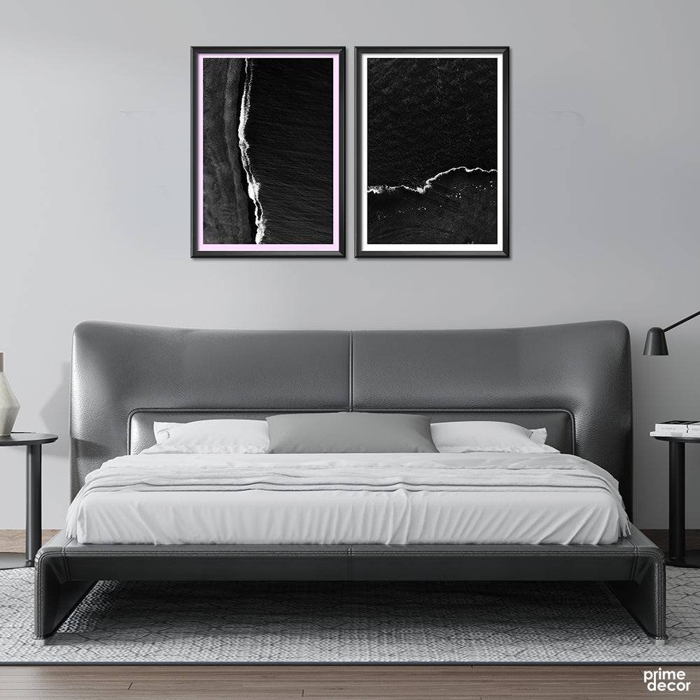 Black Ocean Waters (2 Panel) Seascape Wall Art - Prime Décor