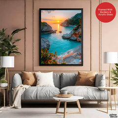 Beautiful View Of Sunrise From A Beautiful Lake | Abstract Nature Artwork #00489