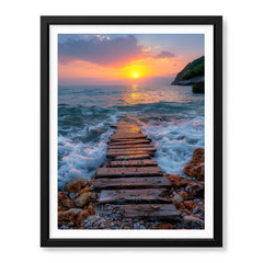 Beautiful View Of Sunrise From A Beautiful Sea | Abstract Nature Artwork #00490