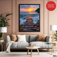 Beautiful View Of Sunrise From A Beautiful Sea | Abstract Nature Artwork #00490
