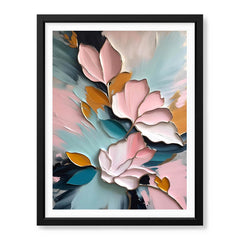 Colorful Abstract Floral Design Over White Background | Abstract Floral Artwork #00493