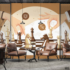 Chess On The Table | Sports Wallpaper Mural