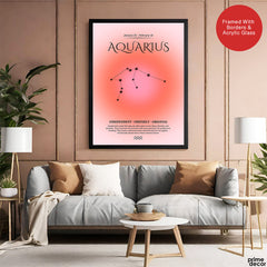 Aquarius Abstract Stars Sign Art | Abstract Nature Artwork #00501 - Prime Décor
