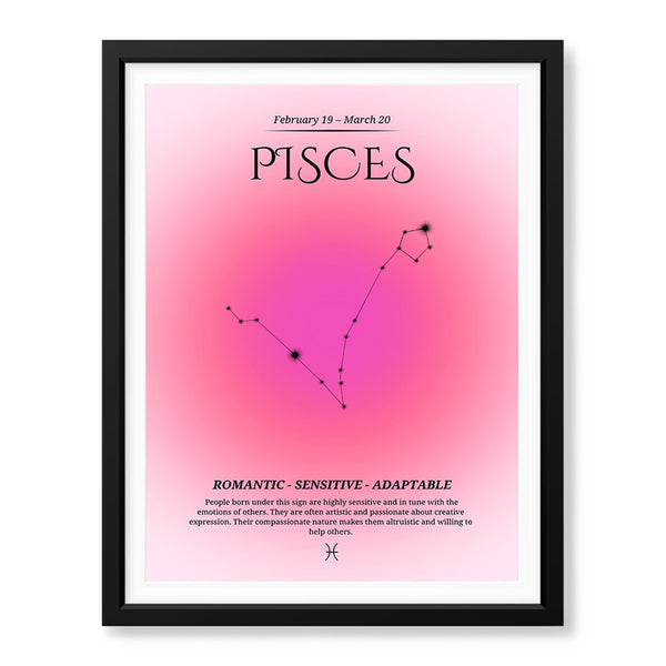 Pisces Abstract Stars Sign Art | Abstract Nature Artwork #00502 - Prime Décor