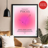 Pisces Abstract Stars Sign Art | Abstract Nature Artwork #00502 - Prime Décor