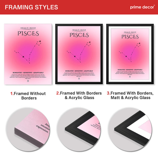 Pisces Abstract Stars Sign Art | Abstract Nature Artwork #00502 - Prime Décor