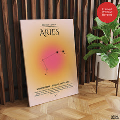 Aries Abstract Stars Sign Art | Abstract Nature Artwork #00503 - Prime Décor