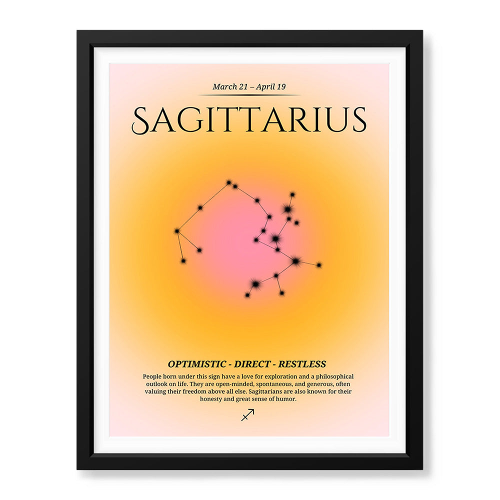 Sagittarius Abstract Stars Sign Art | Abstract Nature Artwork #00506 - Prime Décor