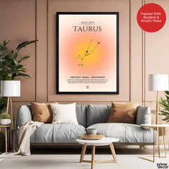 Taurus Abstract Stars Sign Art | Abstract Nature Artwork #00507 - Prime Décor