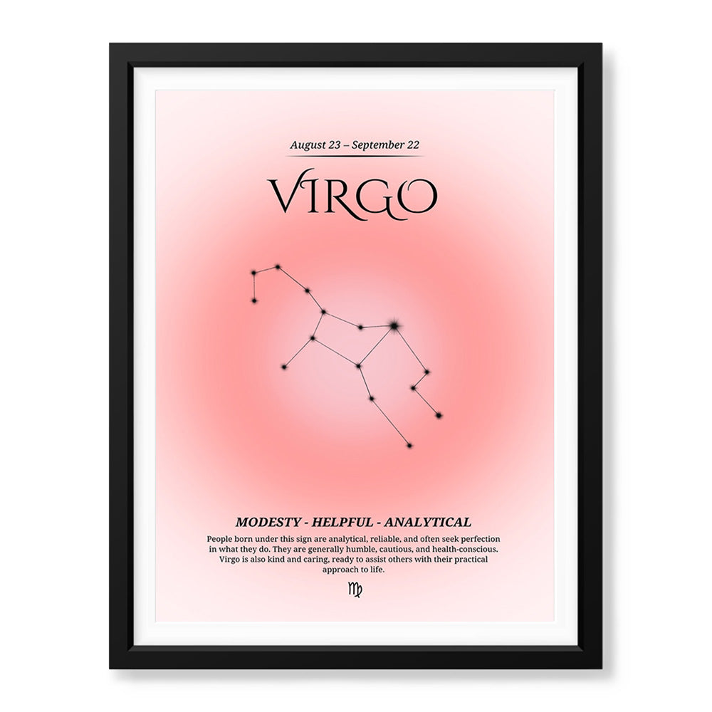 Virgo Abstract Stars Sign Art | Abstract Nature Artwork #00508 - Prime Décor